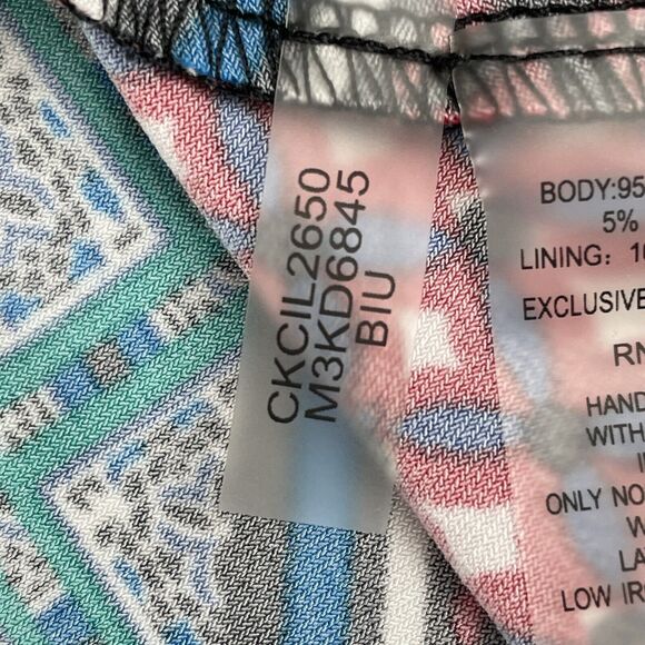 Calvin Klein Tank Maxi Sundress Women's Medium Grecian Geometric Print with Belt - Picture 6 of 16